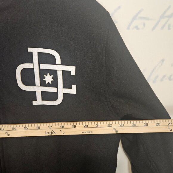 DC Rob Dyrdek Varsity Jacket Mens Size XL Black Red - Picture 6 of 8